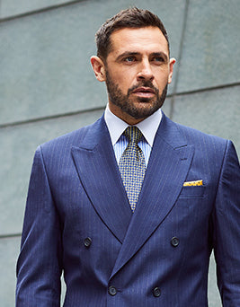 Striped double-breasted suit