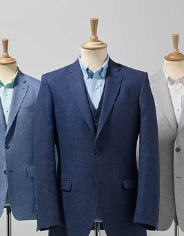 Men's three-piece linen suit