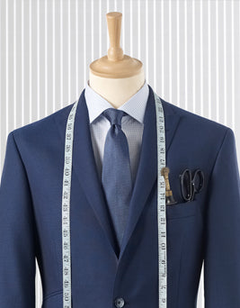Men's navy suit jacket
