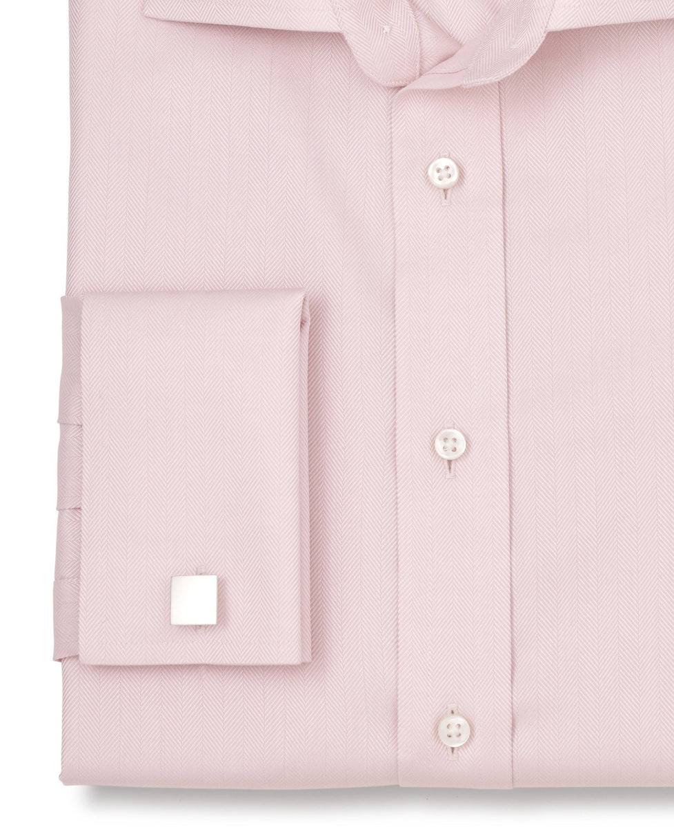 Make your own pink herringbone stripe made-to-measure shirt