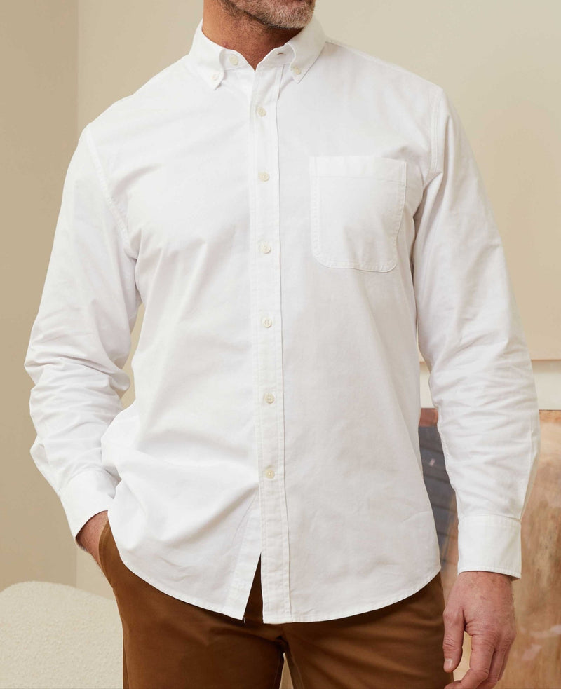 White Classic Fit Oxford Shirt