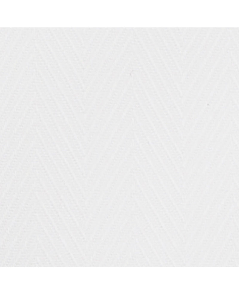White Herringbone Classic Fit Non-Iron Formal Shirt - Double Cuff