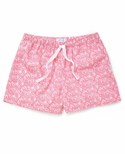 Women's Pink & White Printed Pyjama Short Set