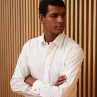 Men's White Double Cuff Formal Shirts - Savile Row Company