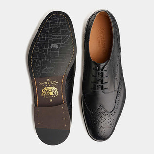 Mens black leather brogues