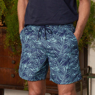 Mens palm print swim shorts