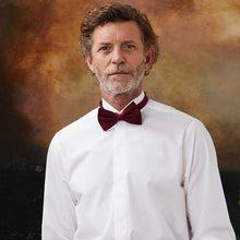 White shirt with bow tie