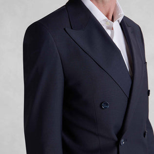 Mens navy double breasted suit