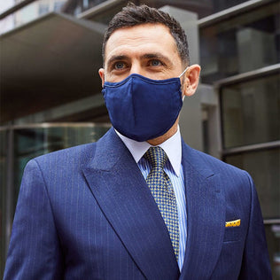 Men's navy face mask 