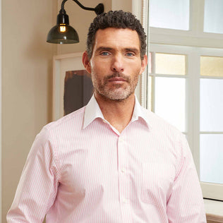 Mens pink striped shirt