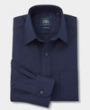 Navy Fine Twill Classic Fit Non-Iron Formal Shirt - Single Cuff