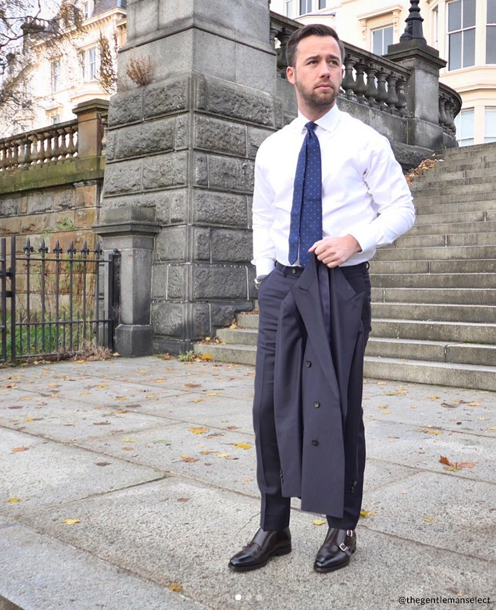 White Slim Fit Cotton Poplin Formal Shirt - Single or Double Cuff. Customer Image