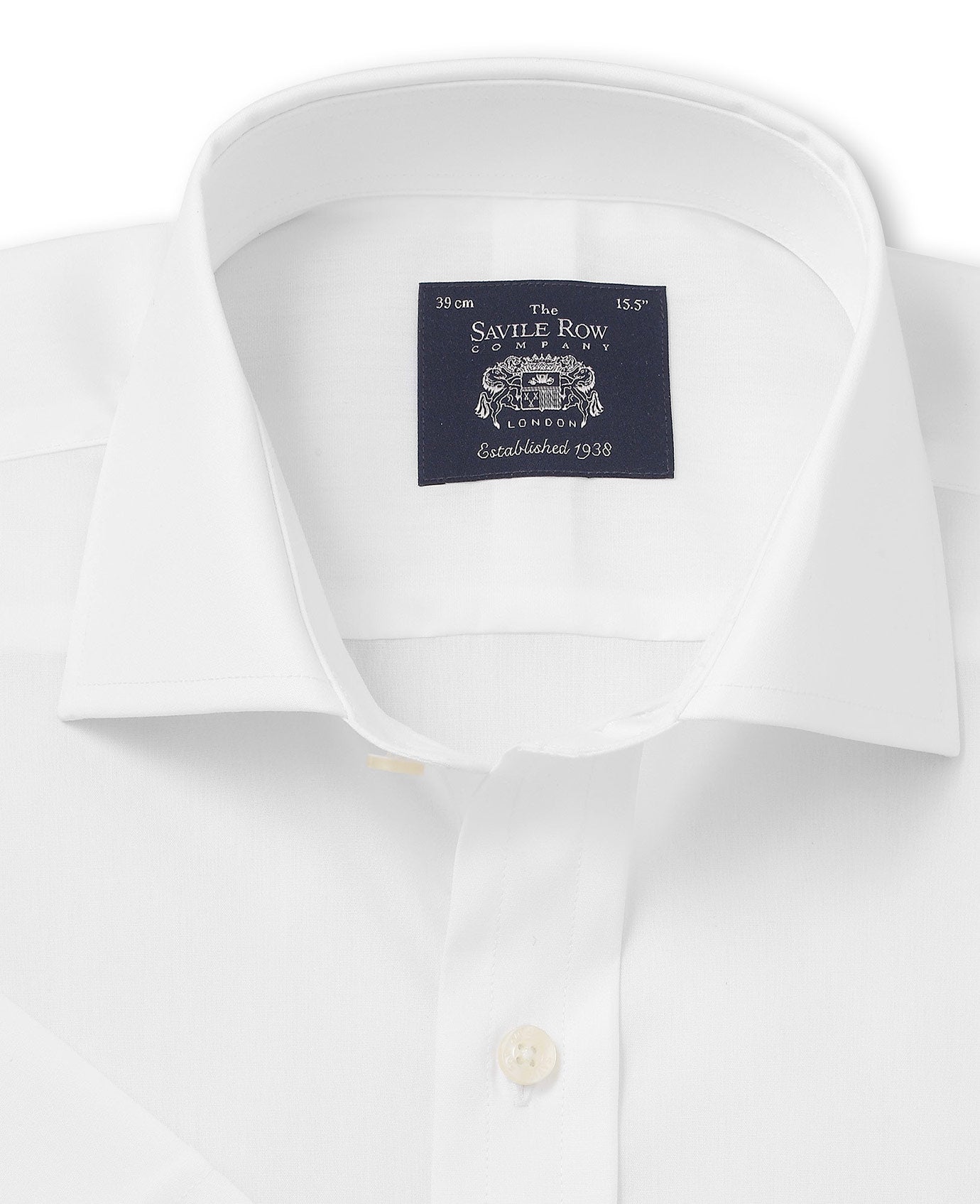 Men's White Cotton Slim Fit Short Sleeve Formal Shirt | Savile Row Company Men's White Cotton Slim Fit Short Sleeve Formal Shirt | Savile Row Company