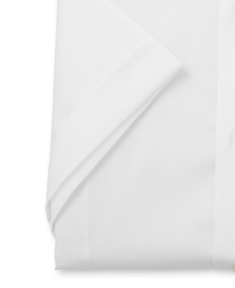 White Slim Fit Short Sleeve Shirt