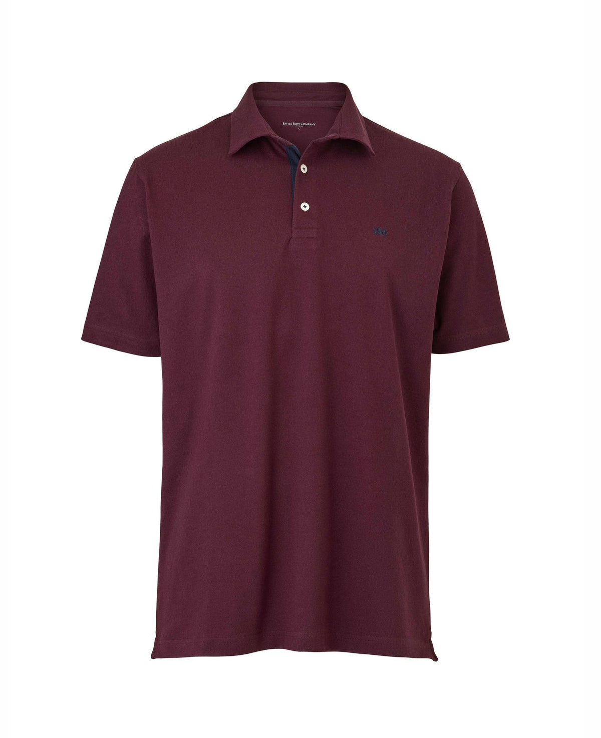Burgundy short sleeve polo