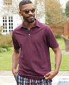 Deep Red Cotton Short Sleeve Polo Shirt