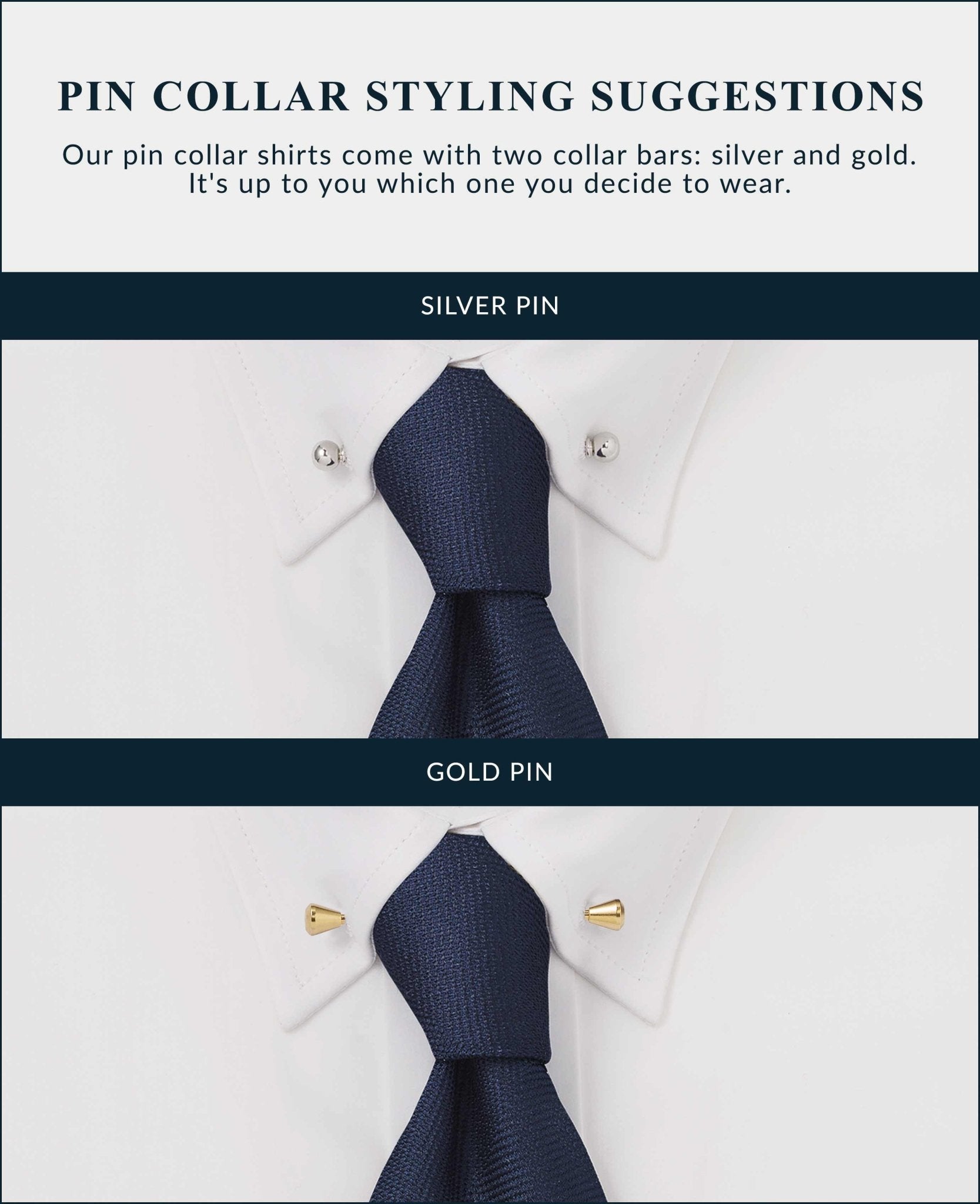 Men's White Classic Fit Pin Collar Formal Shirt With Double Cuffs