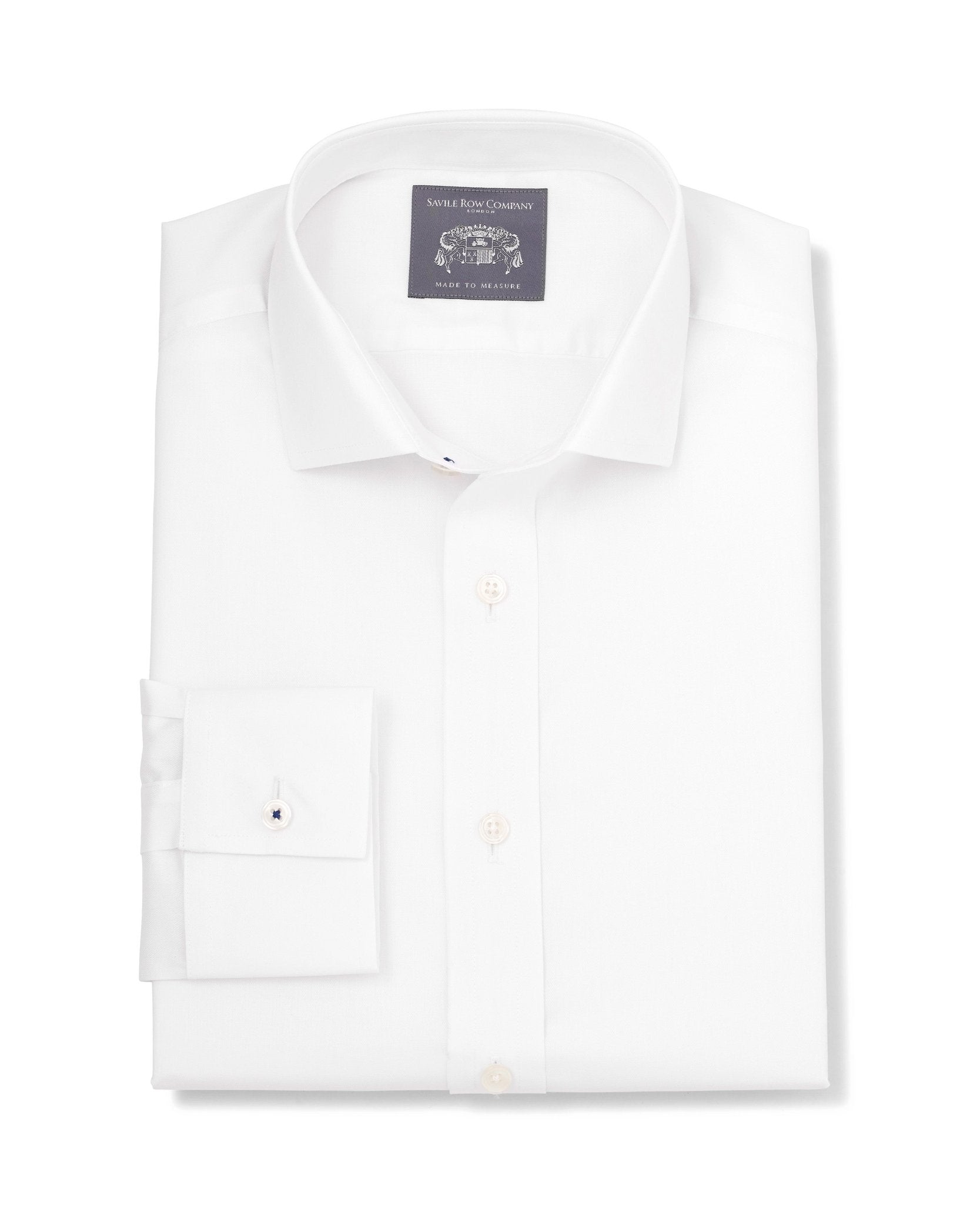 Barnaby White Stretch Poplin Made To Measure Shirt, view 1