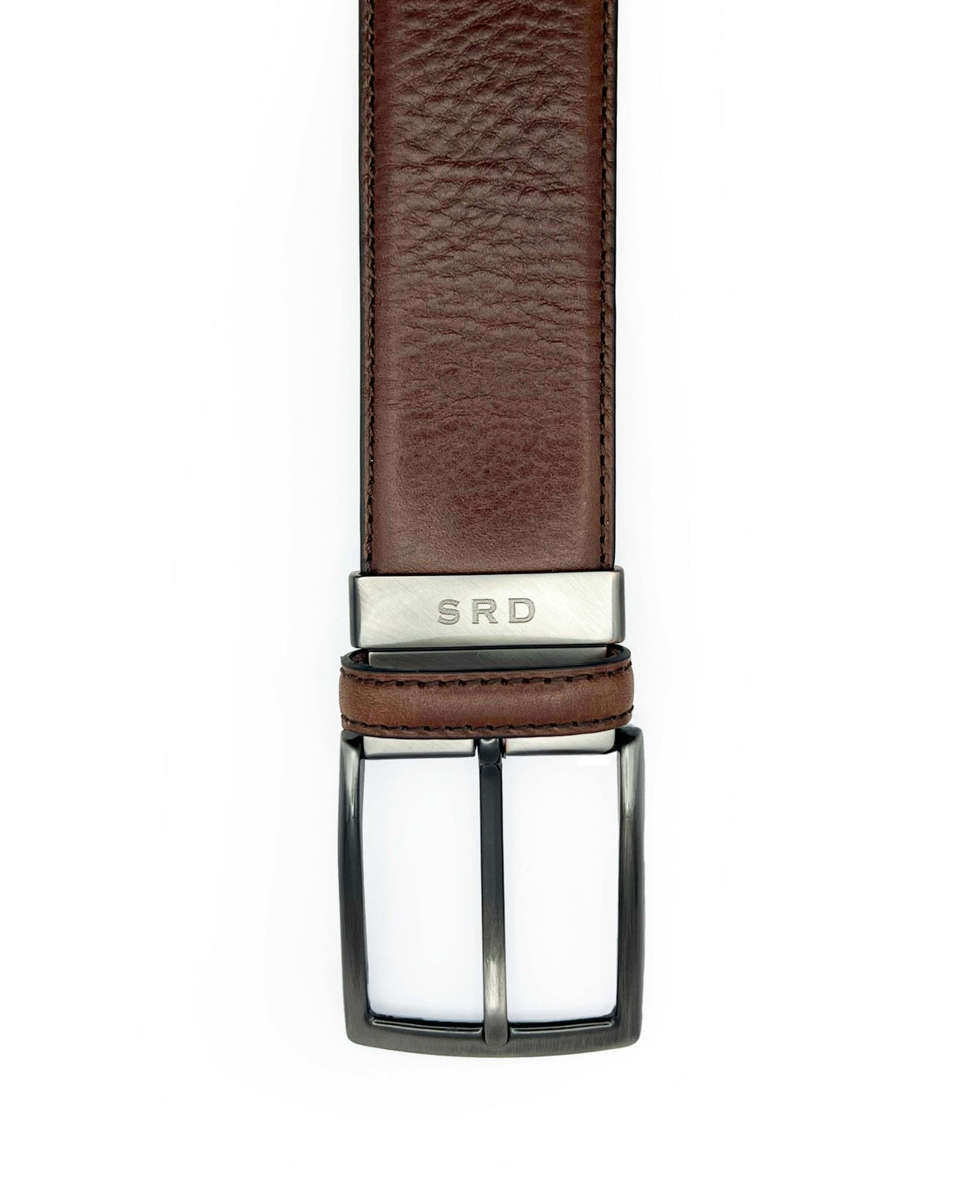 Men's Brown Leather Belt flat