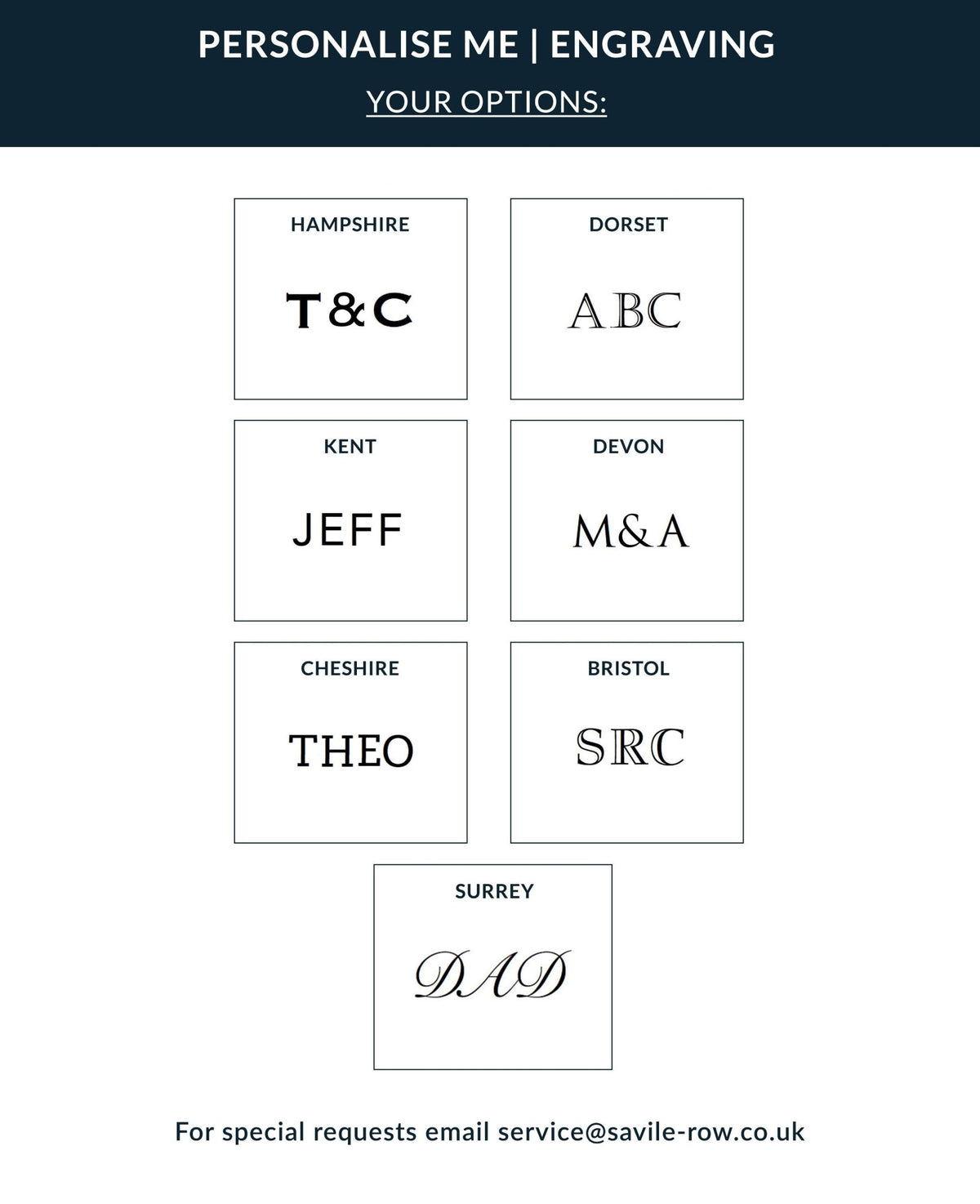 Engraving Options