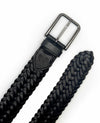 Black Plaited Leather Belt