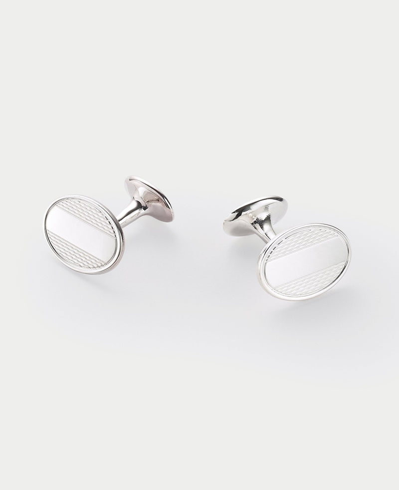 Sterling Silver Turned Push Cufflinks