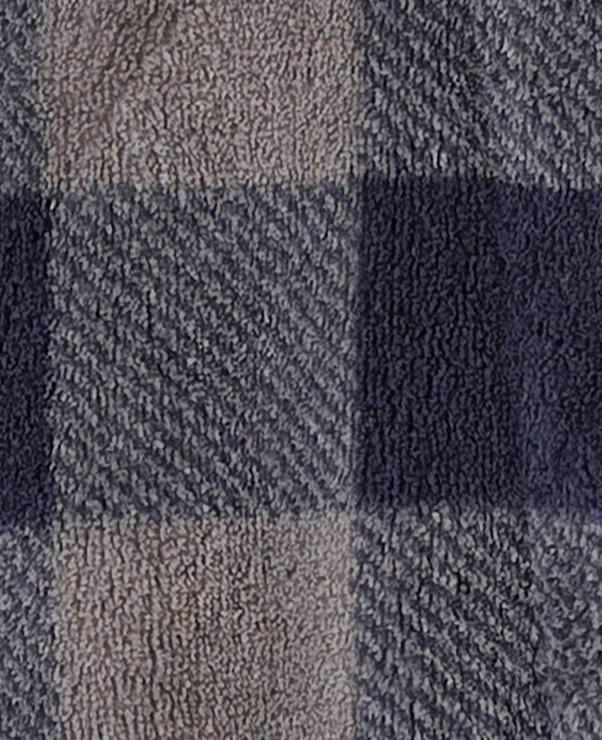 Navy Charcoal Check Snuggle Fleece Dressing Gown