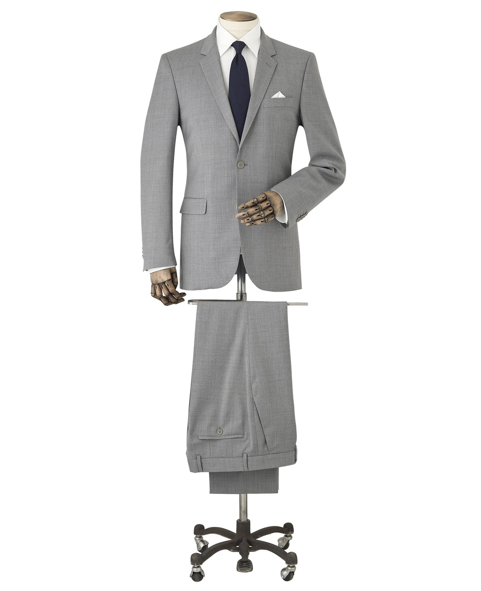 Men's Wool-Blend Tailored Suit In Mid Grey - One Size – Savile Row Company