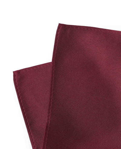 Burgundy Silk Pocket Square