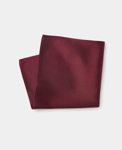 Burgundy Silk Pocket Square