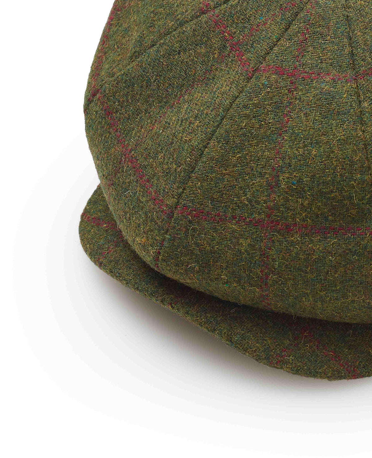 Green Wool Check Gatsby Flat Cap