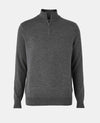 Dark Grey Merino Wool Quarter Zip Jumper