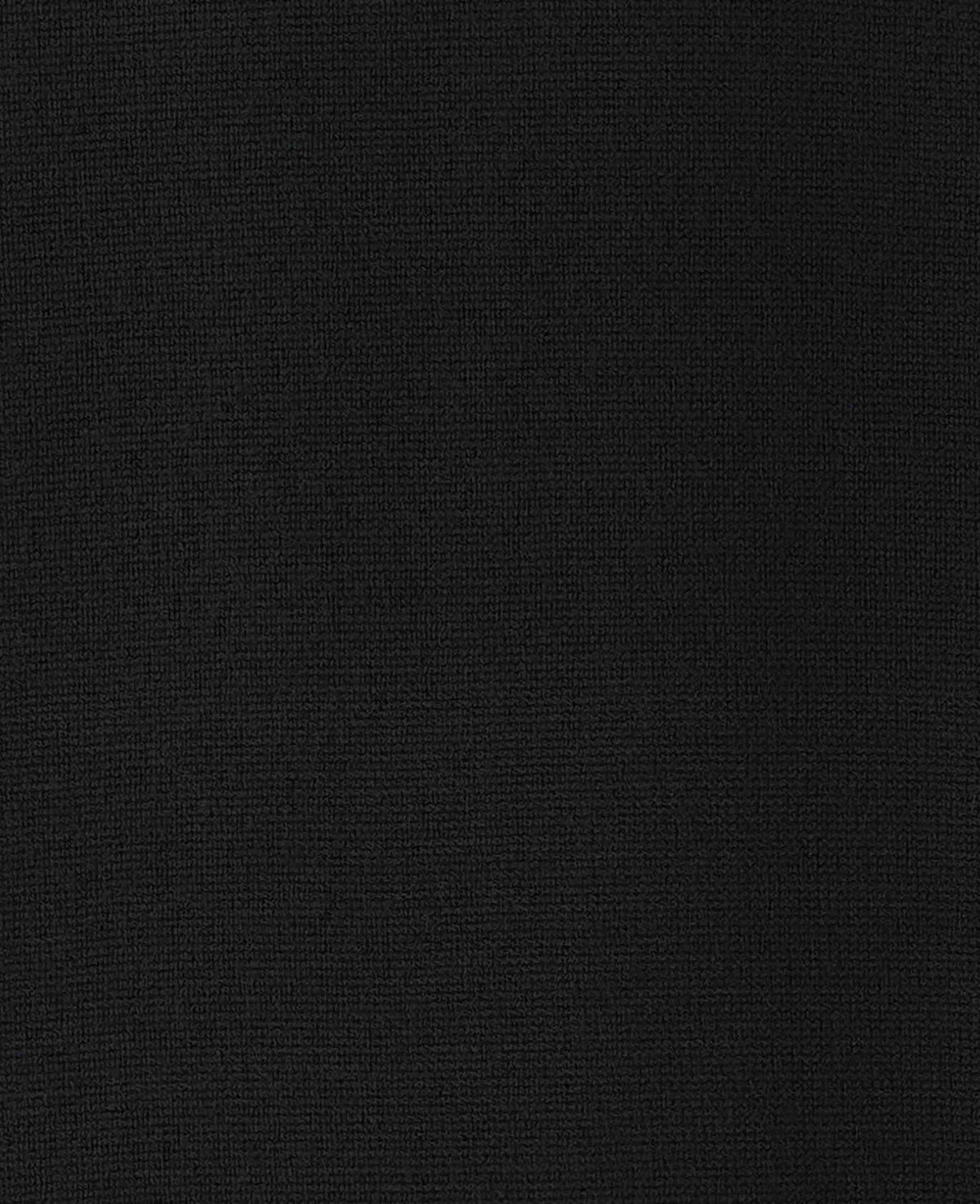 Black Merino Wool Crew Neck Jumper