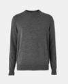 Dark Grey Merino Wool Crew Neck Jumper