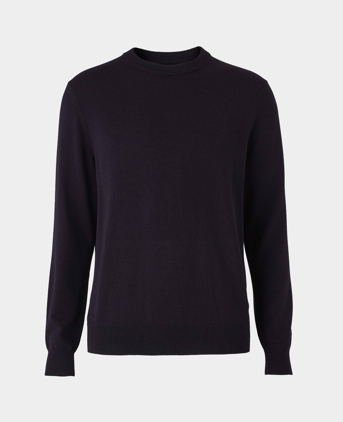 Navy Merino Wool Crew Neck Jumper