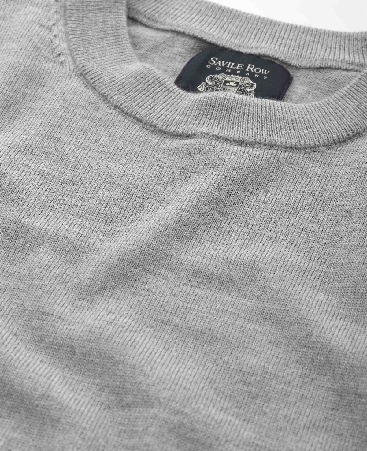 Light Grey Merino Wool Crew Neck Jumper