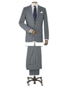 Grey Windowpane Check Tailored Suit