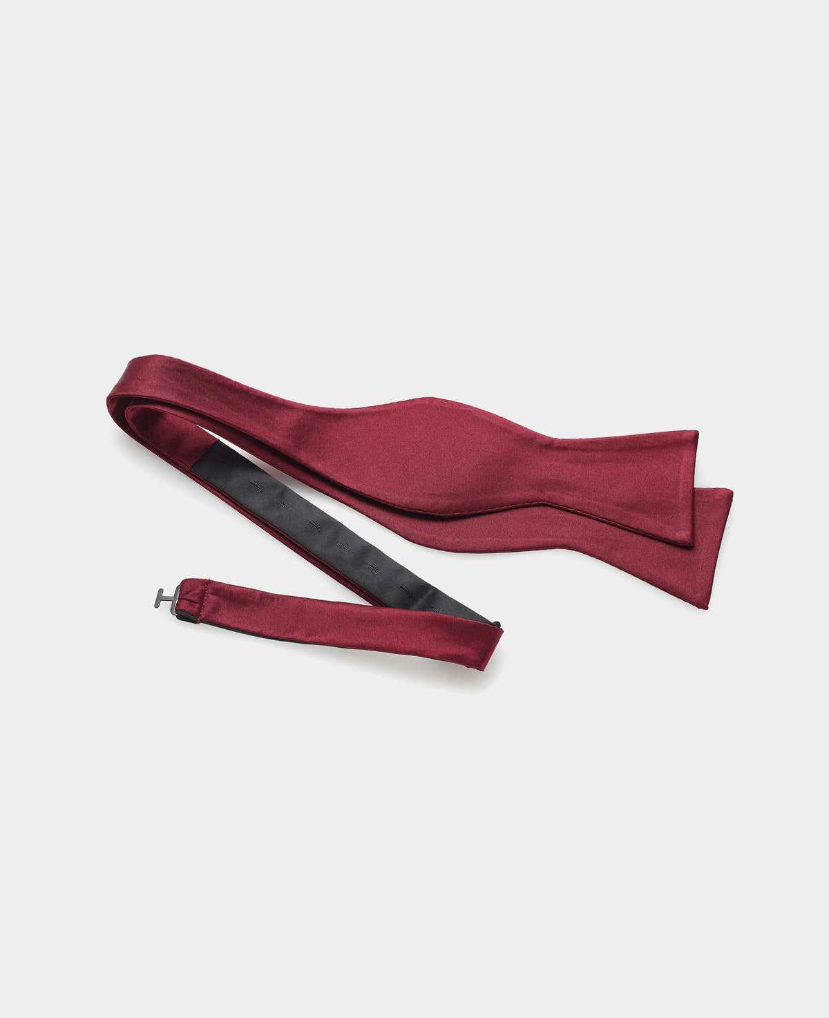 Burgundy Self Tie Silk Bow Tie