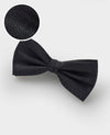 Black Jacquard Paisley Silk Pre-Tied Bow Tie