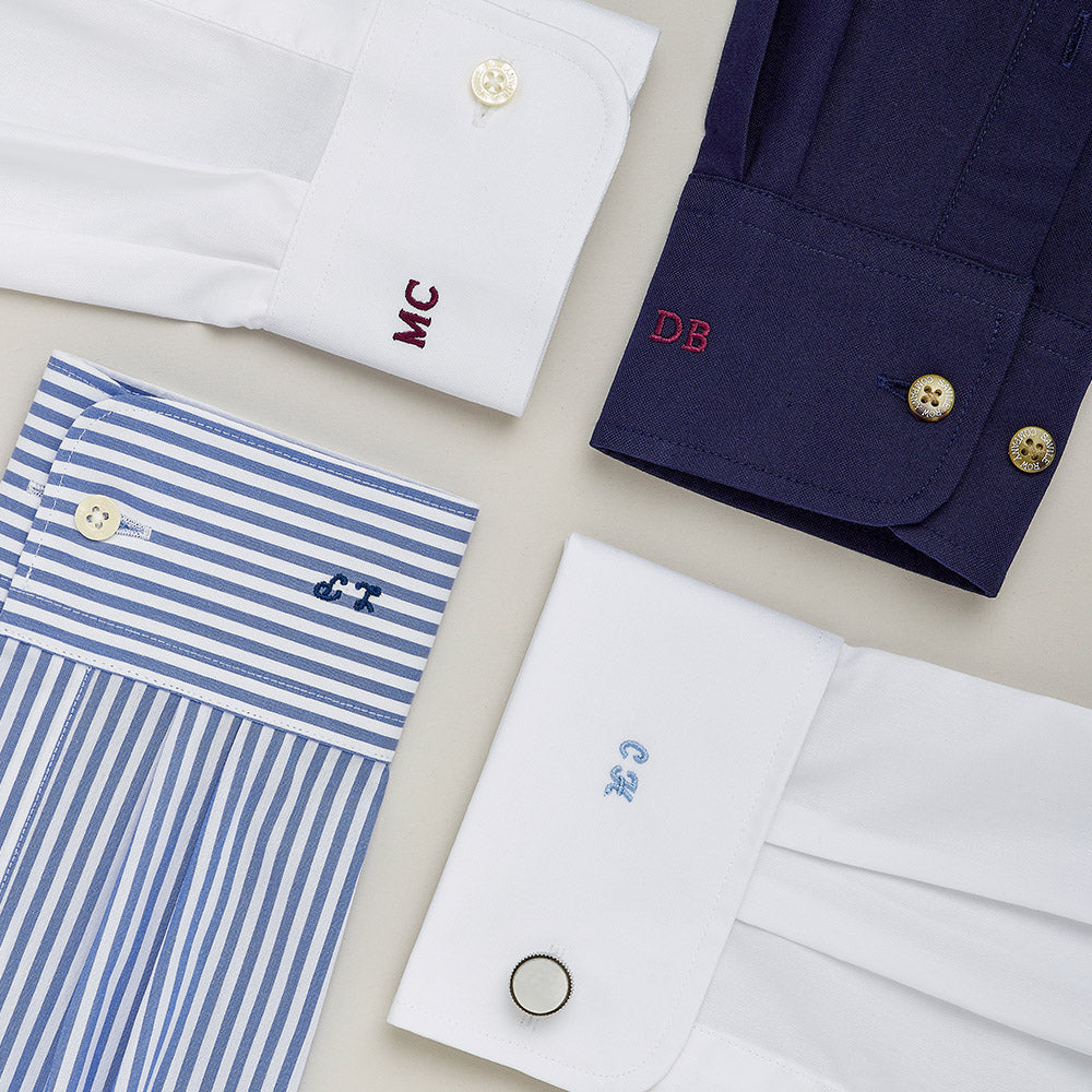 monogrammed dress shirt cuffs Personalize your shirt with monogrammed initials Thestiffcollar.com