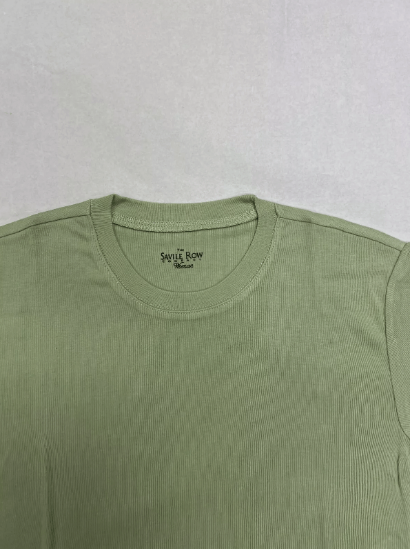 Women's Green Cotton Mix Stretch T-Shirt [RTC]