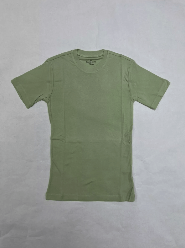Women's Green Cotton Mix Stretch T-Shirt [RTC]