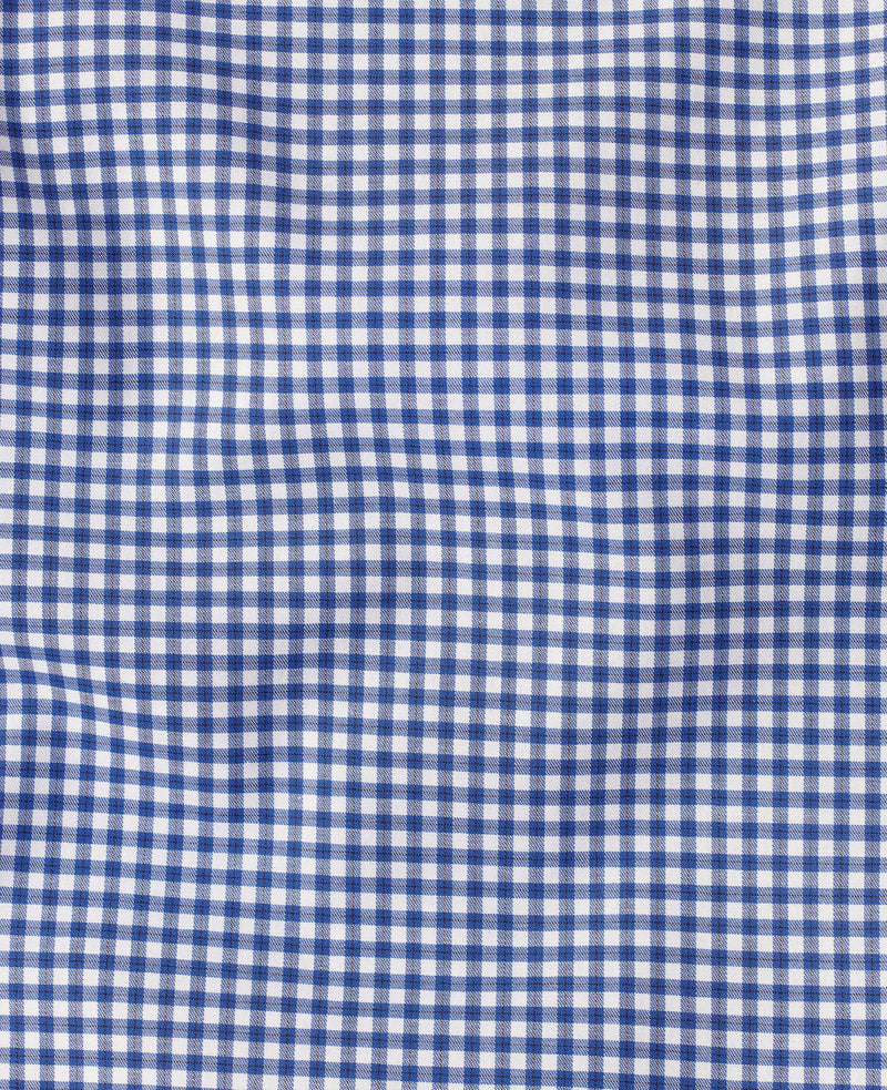 Seth Blue Gingham Check Made-To-Measure Shirt