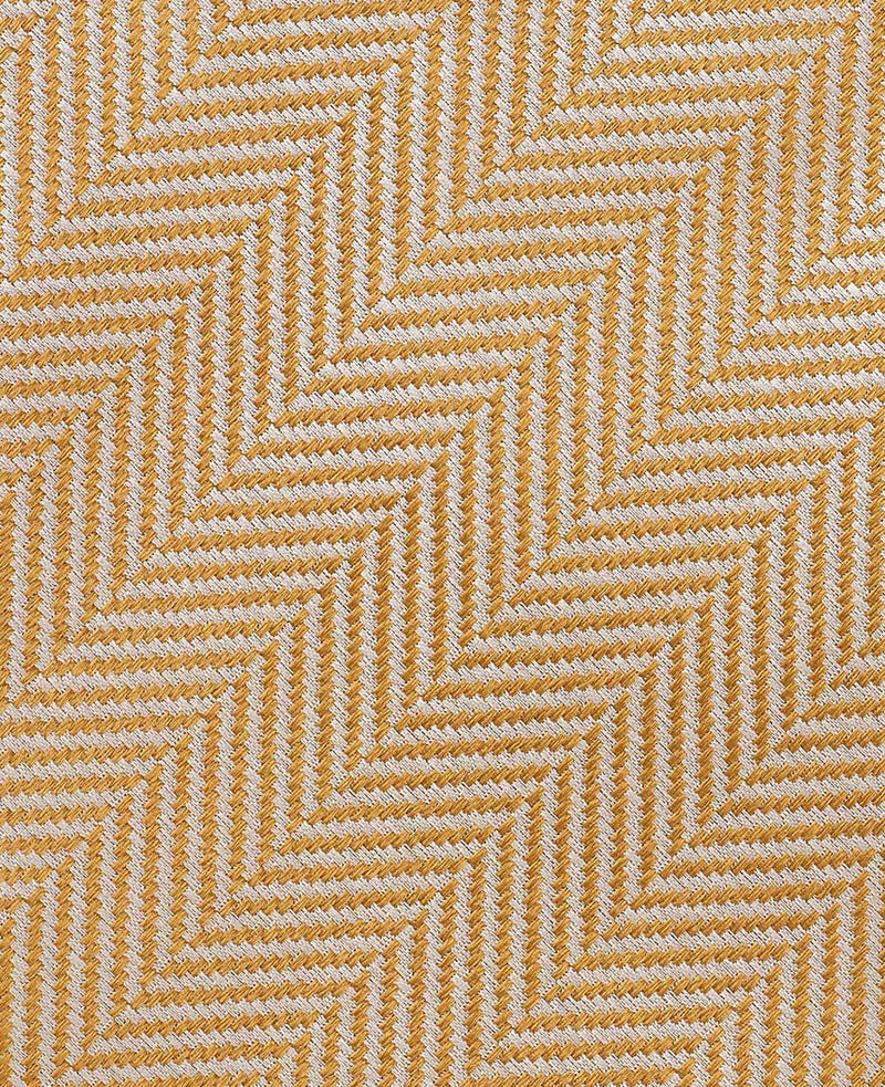 Men's Beige Herringbone Seven Fold Silk Tie fabric detail
