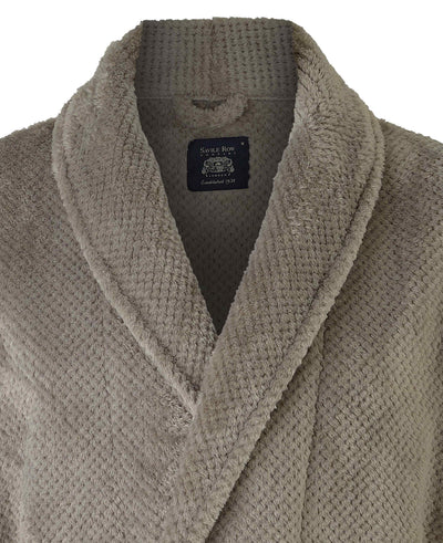 Beige Snuggle Fleece Dressing Gown