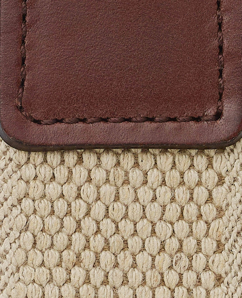Men's Beige Woven Belt fabric detail