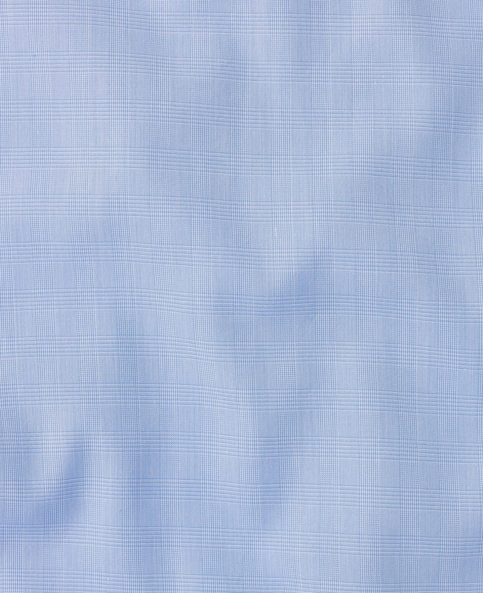 Bernard Blue Prince Of Wales Made To Measure Shirt, view 2