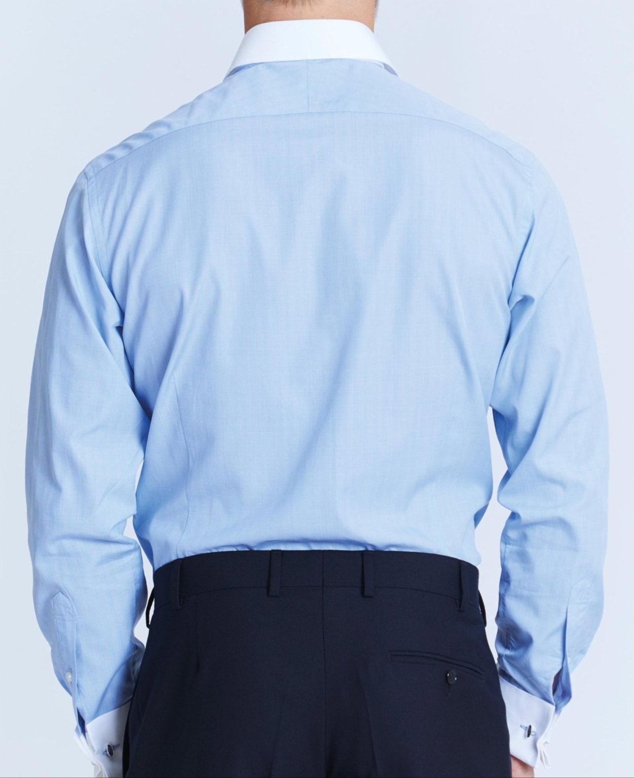 Bernard Blue Prince Of Wales Made To Measure Shirt, view 5