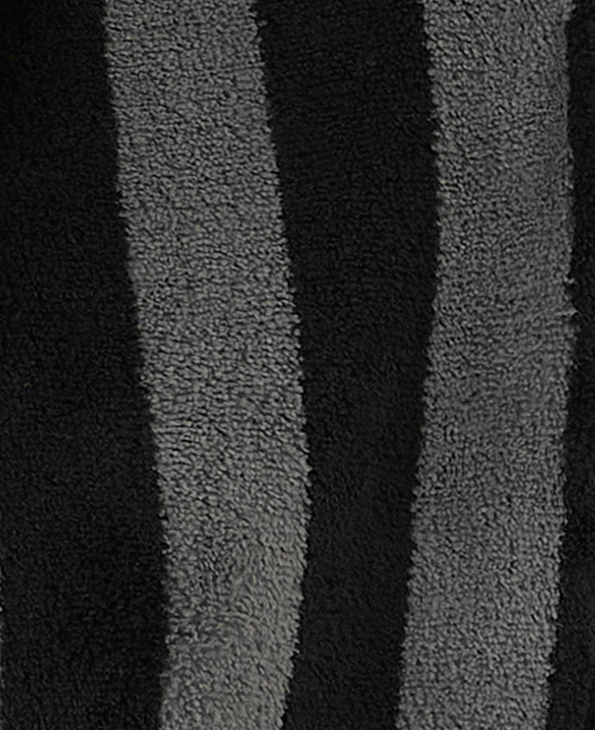 Black Charcoal Blue Bold Stripe Snuggle Fleece Dressing Gown