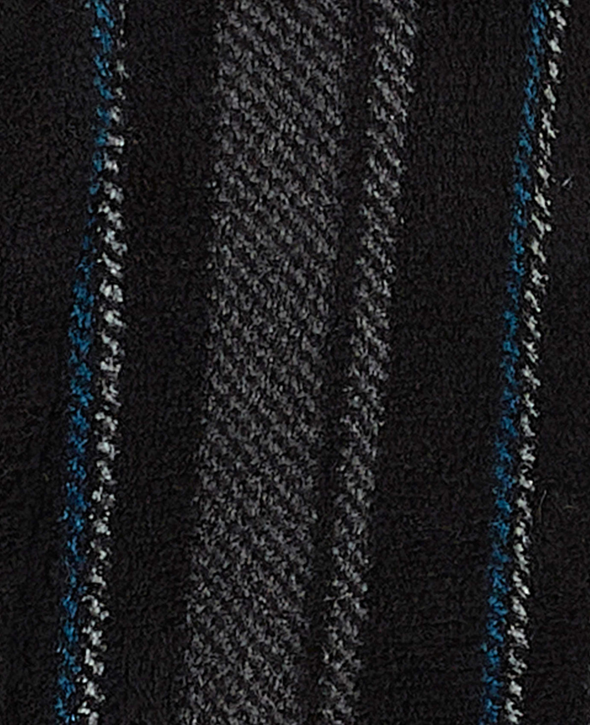 Black Charcoal Blue Stripe Snuggle Fleece Dressing Gown
